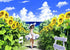 Anime Girl in Sunflowers Field